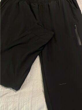 Men's Black Tech Joggers with Zip Pocket